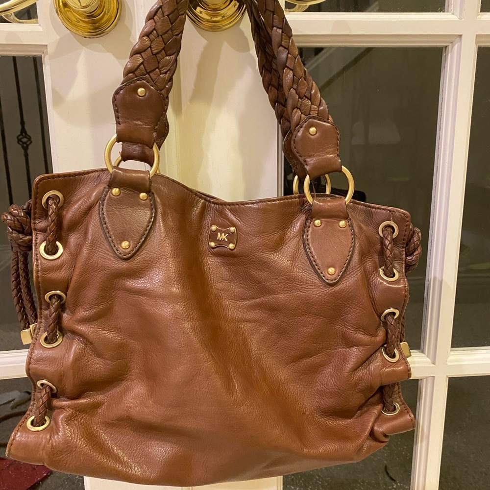 Micheal Kors brown leather shoulder bag